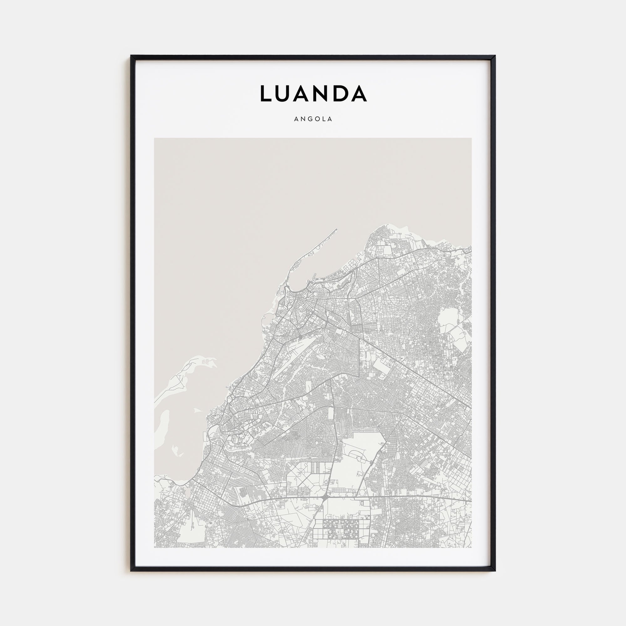 Luanda Map Portrait Poster