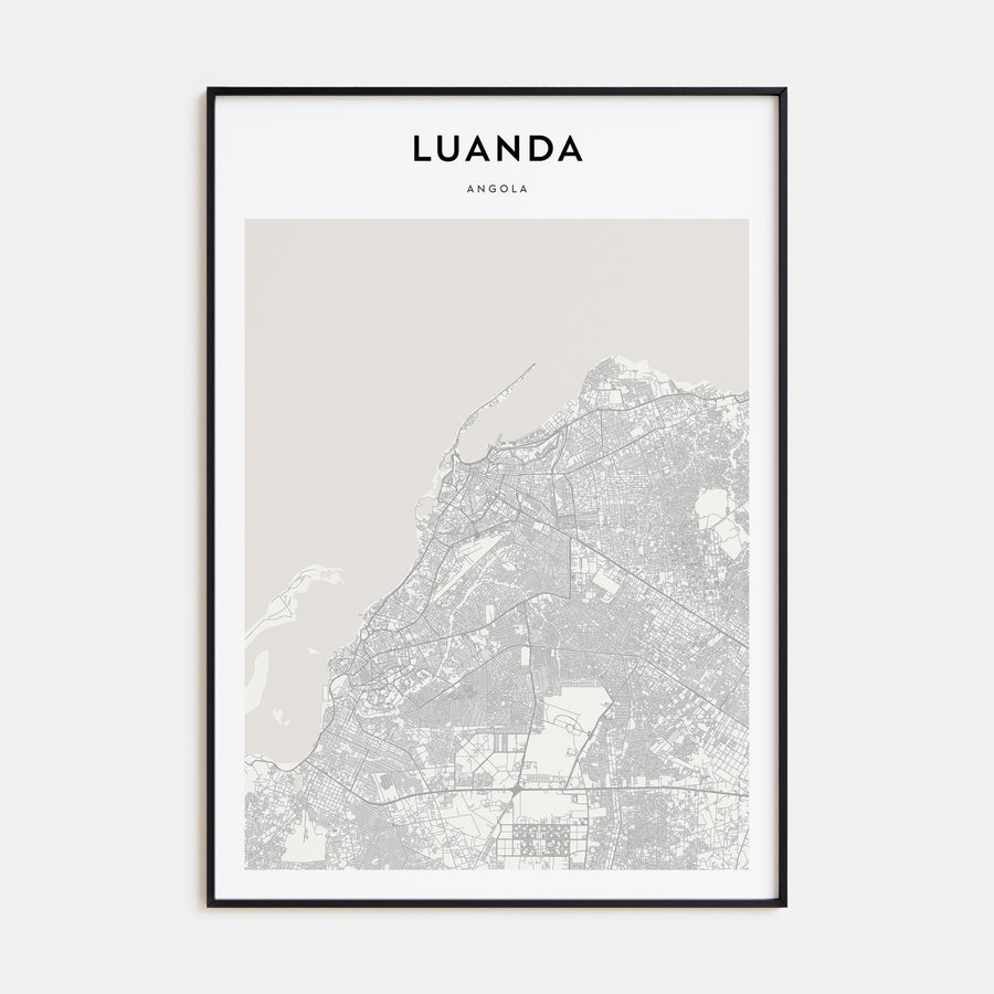 Luanda Map Portrait Poster