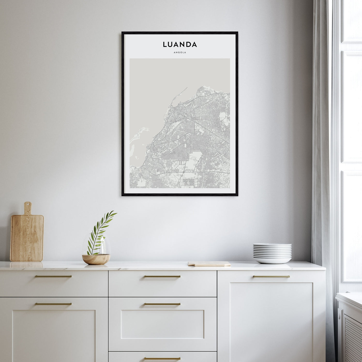 Luanda Map Portrait Poster