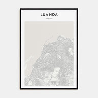 Luanda Map Portrait Poster