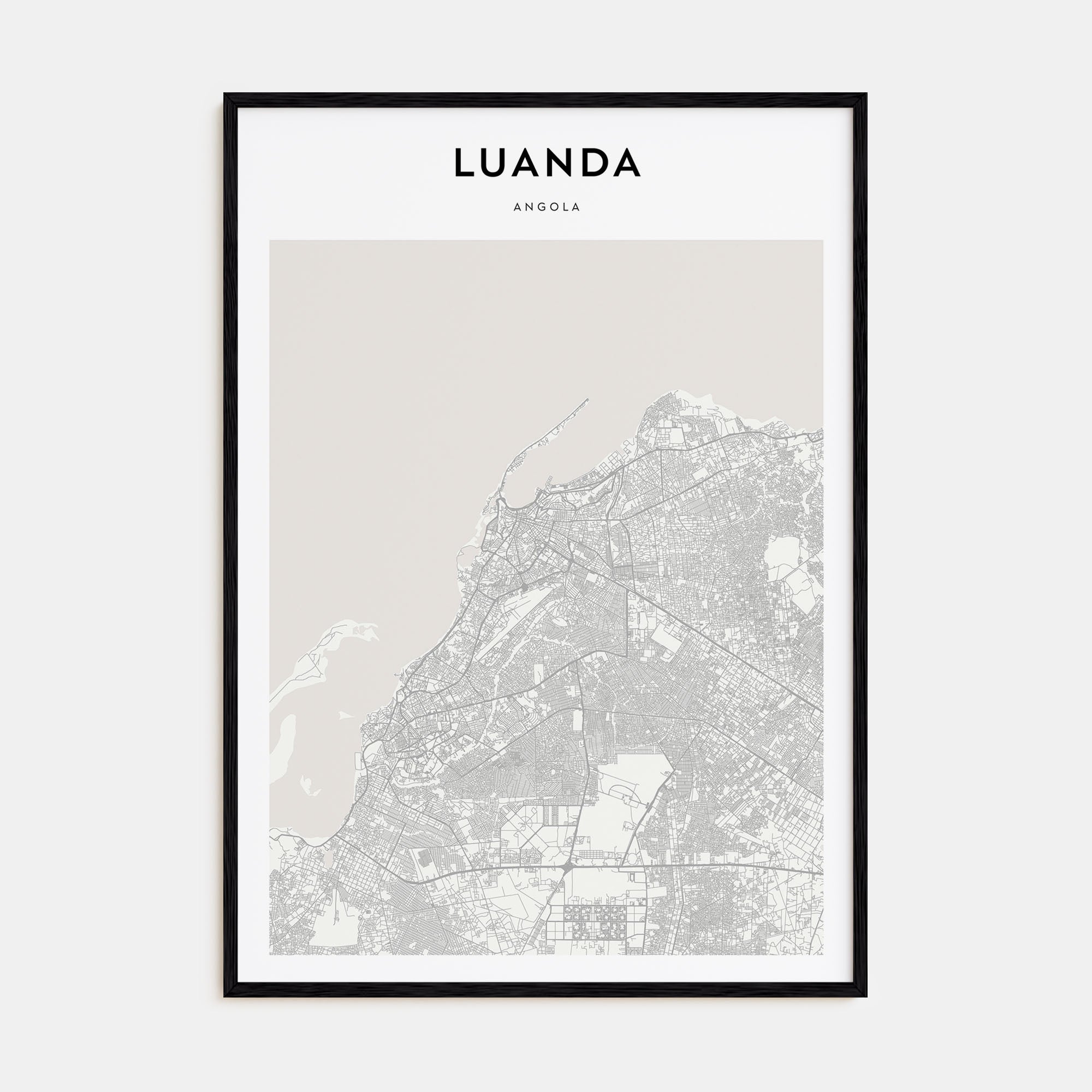 Luanda Map Portrait Poster