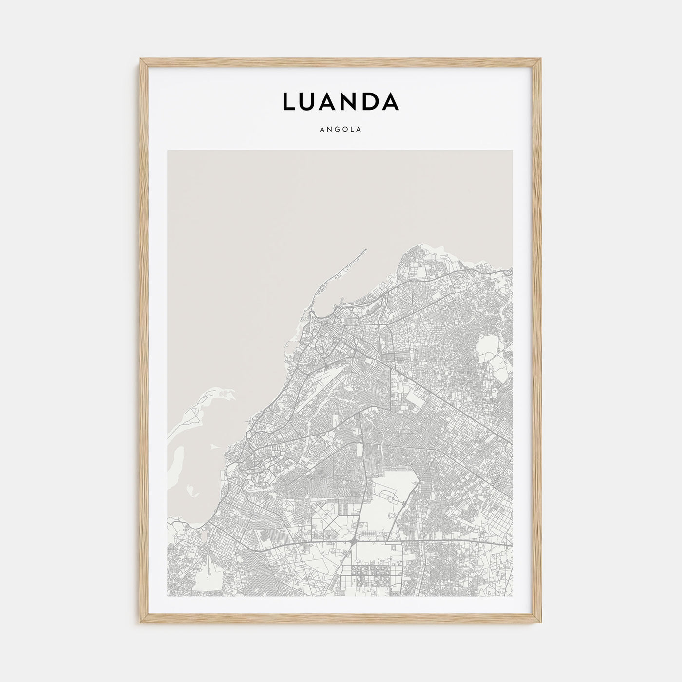 Luanda Map Portrait Poster