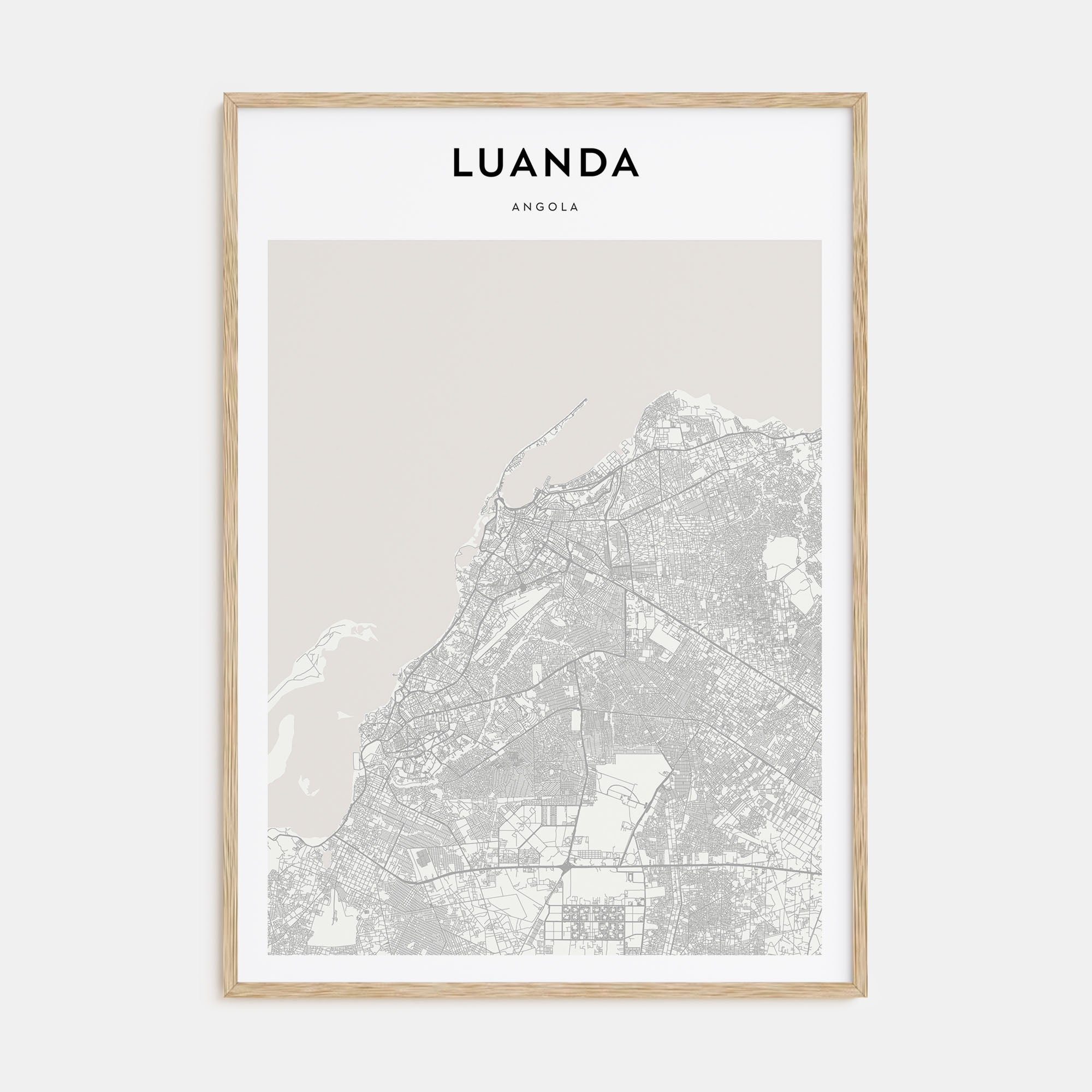 Luanda Map Portrait Poster
