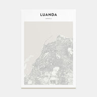 Luanda Map Portrait Poster