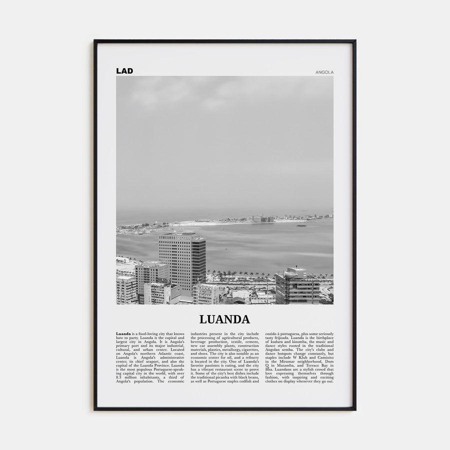 Luanda Travel B&W Poster