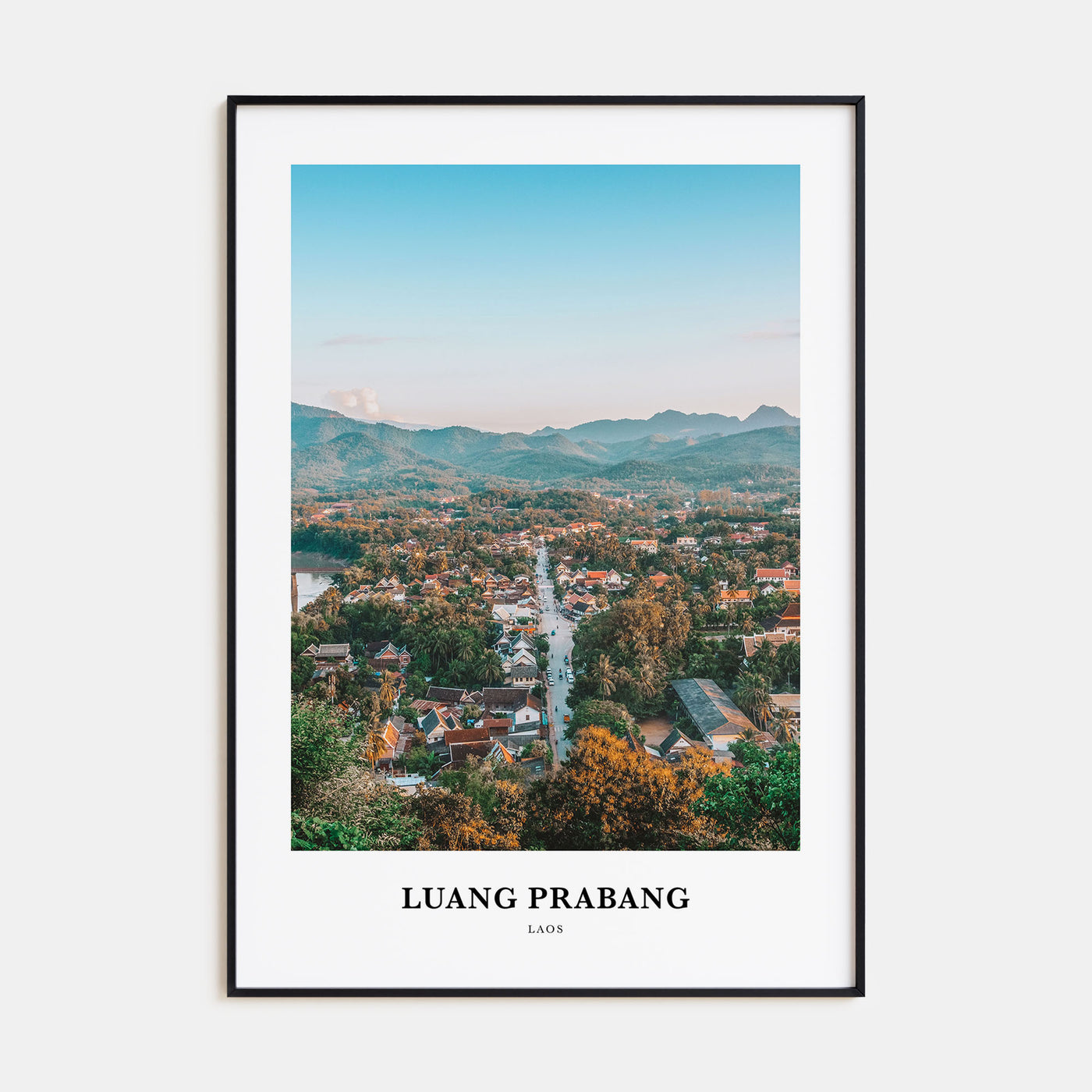 Luang Prabang Portrait Color Poster