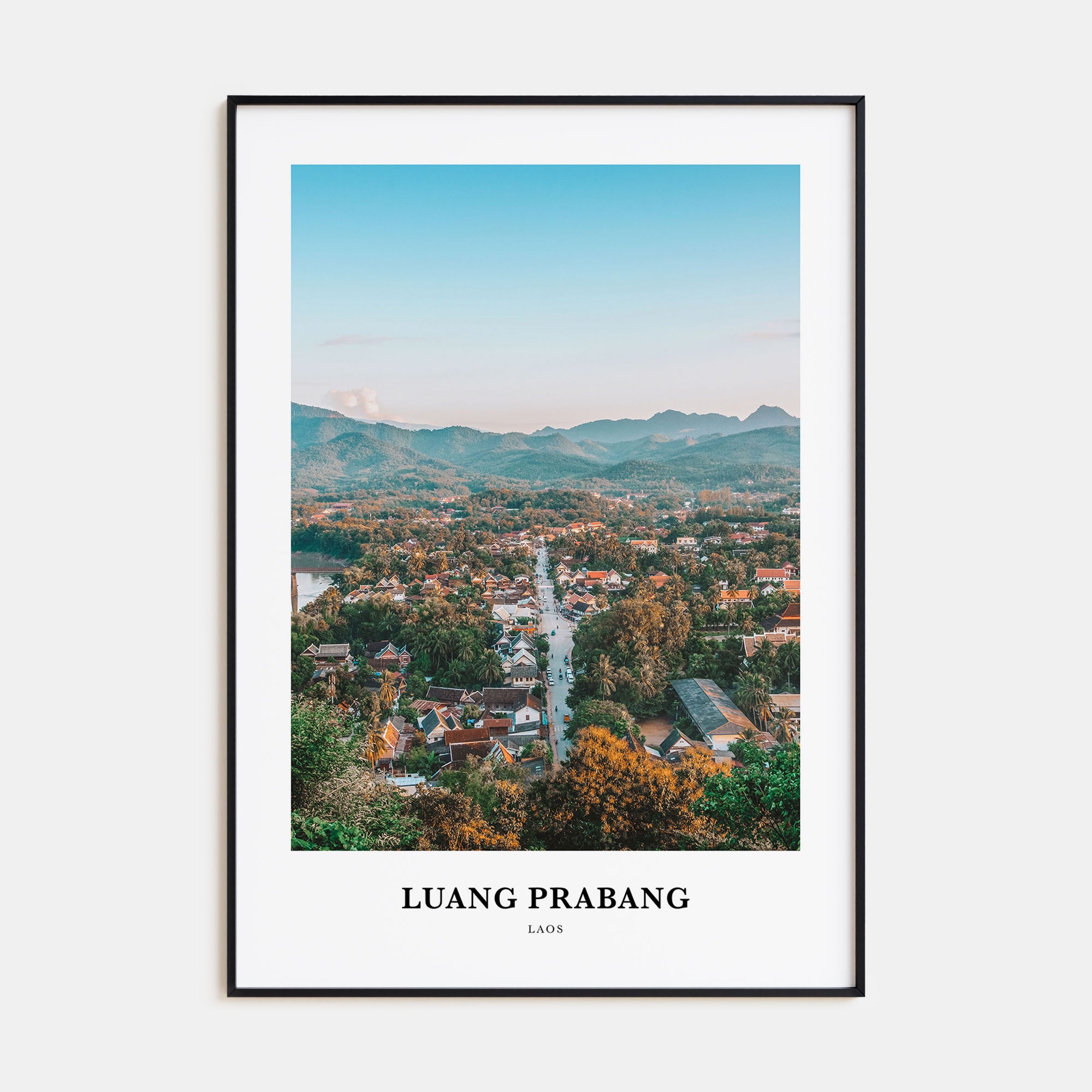 Luang Prabang Portrait Color Poster