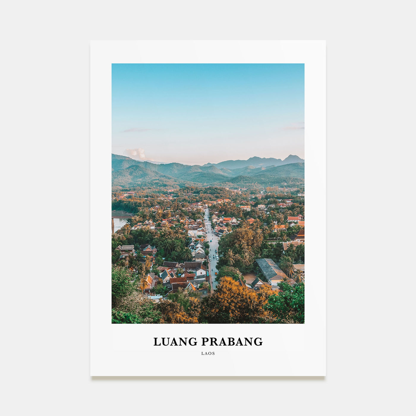 Luang Prabang Portrait Color Poster