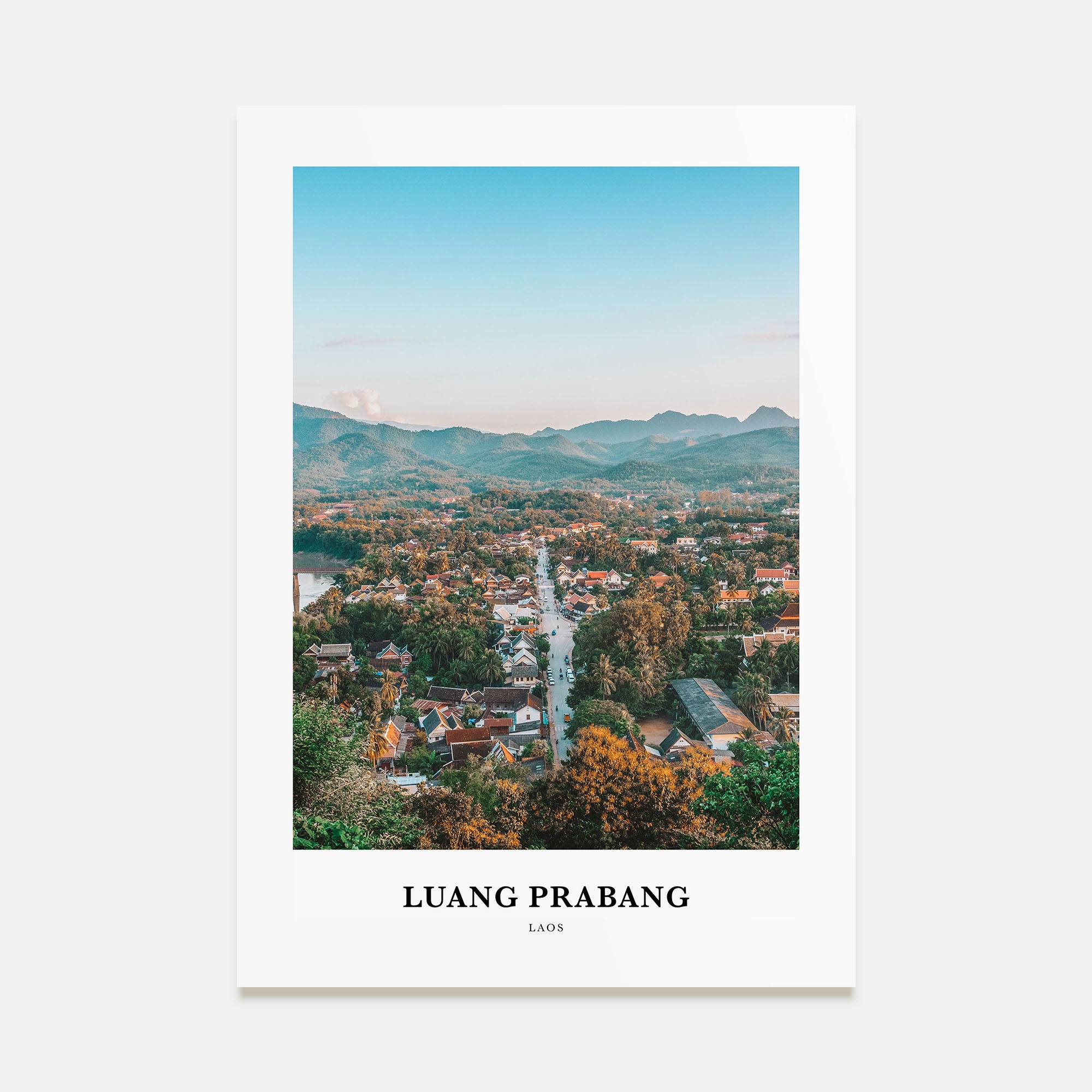 Luang Prabang Portrait Color Poster