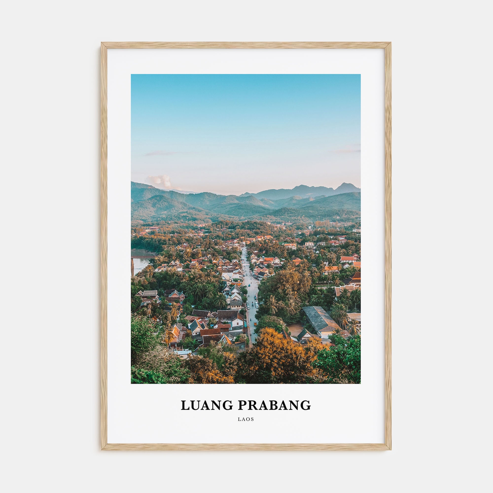 Luang Prabang Portrait Color Poster