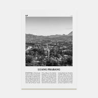 Luang Prabang Travel B&W Poster