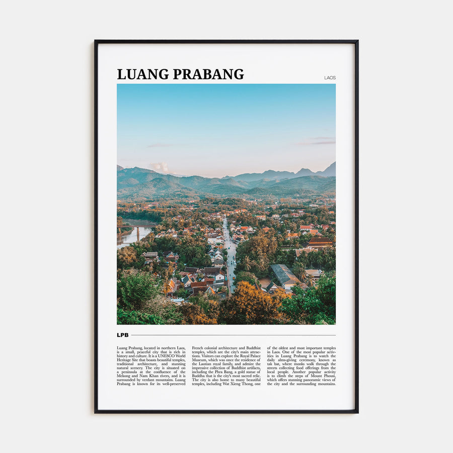 Luang Prabang Travel Color Poster