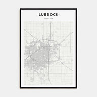 Lubbock Map Portrait Poster
