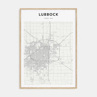 Lubbock Map Portrait Poster