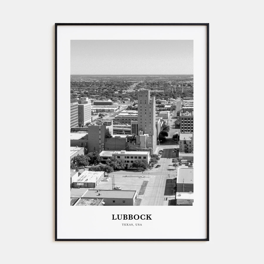 Lubbock Portrait B&W Poster