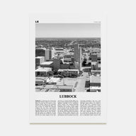 Lubbock Travel B&W Poster