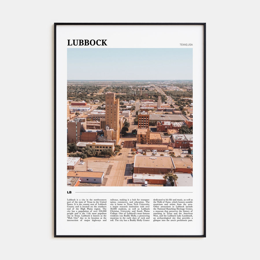 Lubbock Travel Color Poster