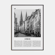 Lübeck Travel B&W Poster