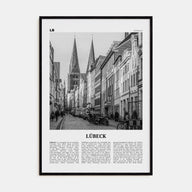 Lübeck Travel B&W Poster