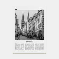 Lübeck Travel B&W Poster