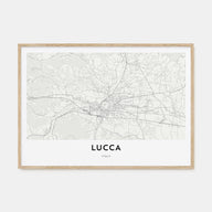 Lucca Map Landscape Poster