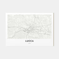 Lucca Map Landscape Poster