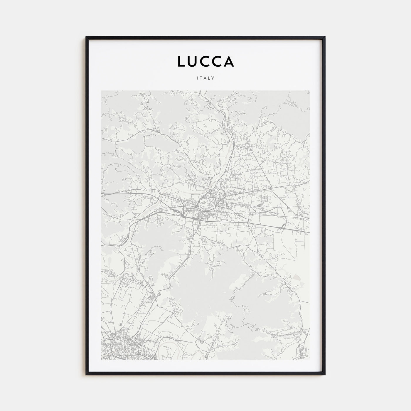 Lucca Map Portrait Poster