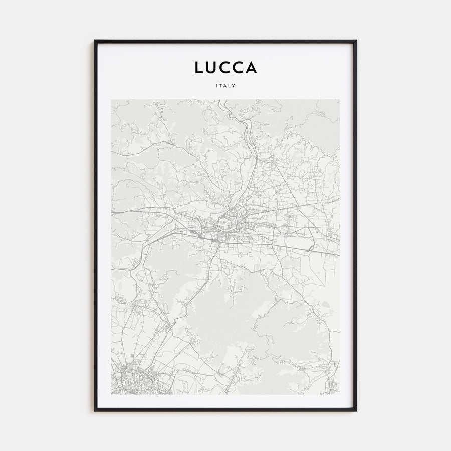Lucca Map Portrait Poster