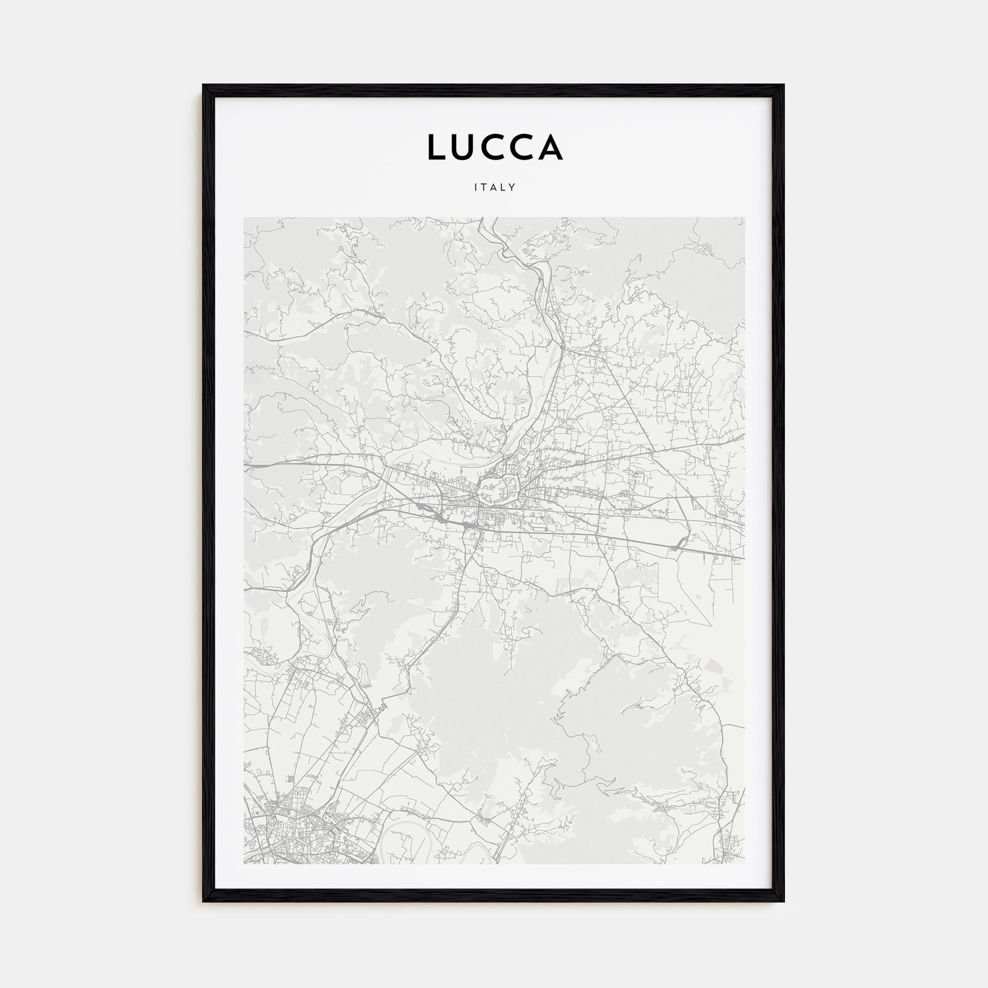 Lucca Map Portrait Poster