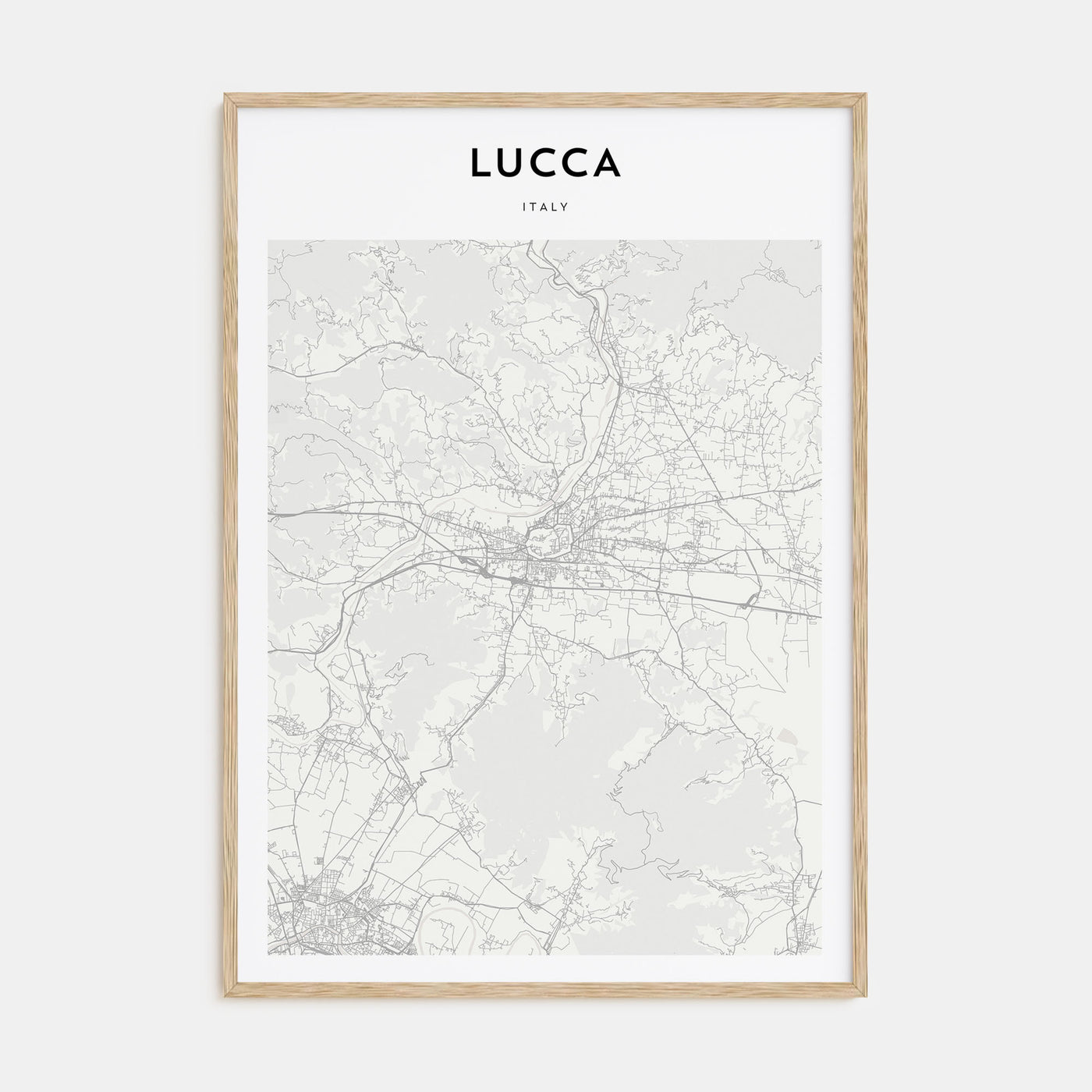 Lucca Map Portrait Poster
