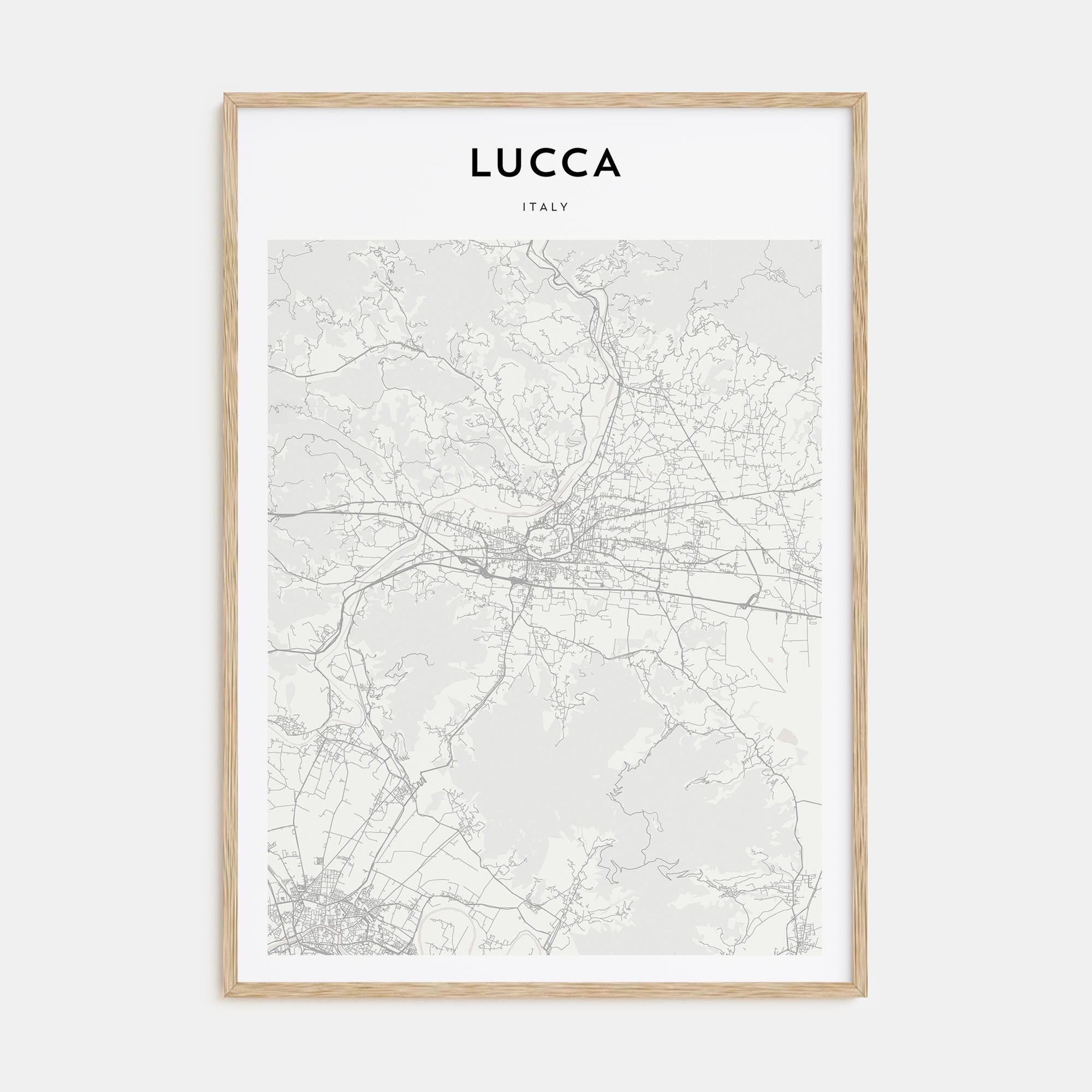 Lucca Map Portrait Poster