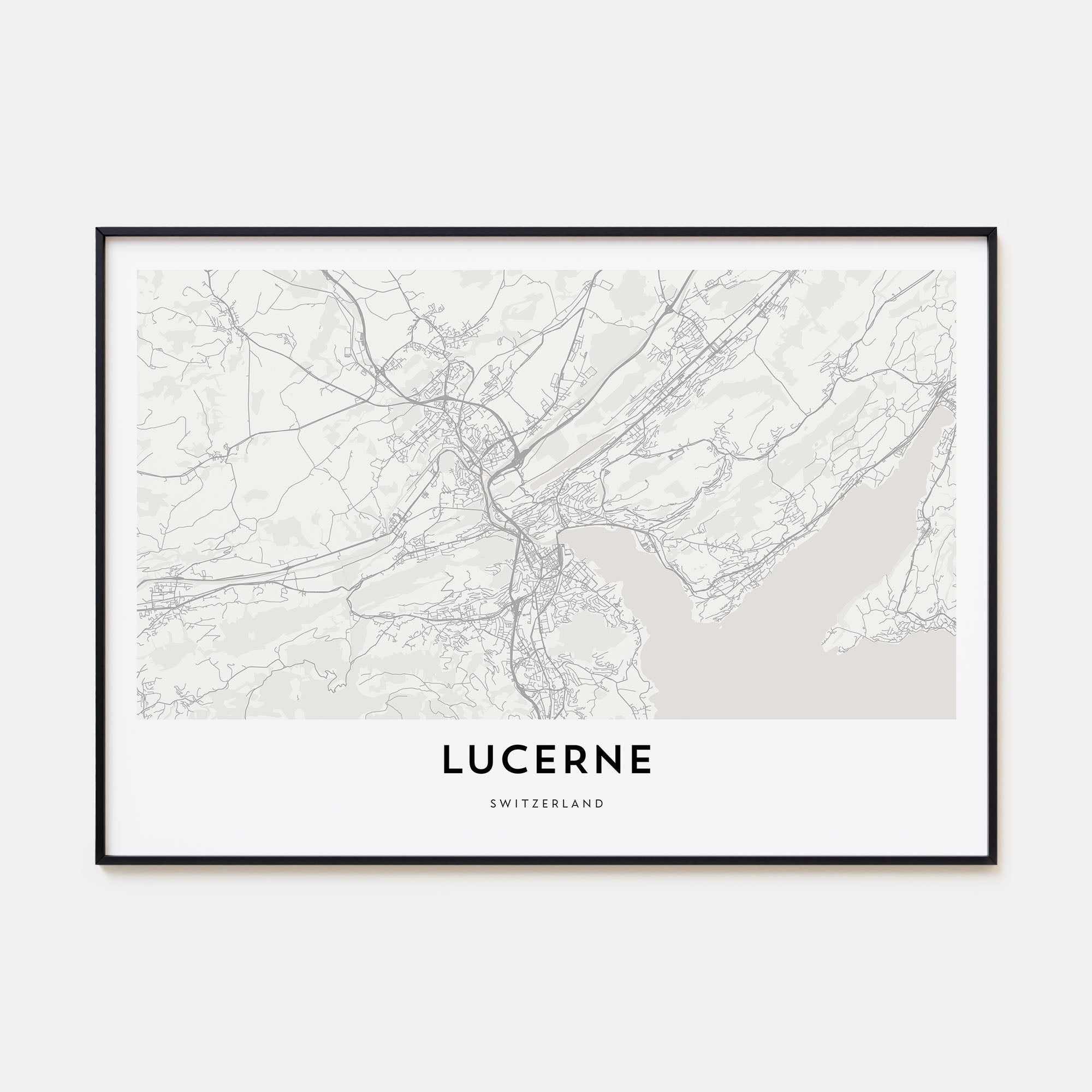 Lucerne Map Landscape Poster