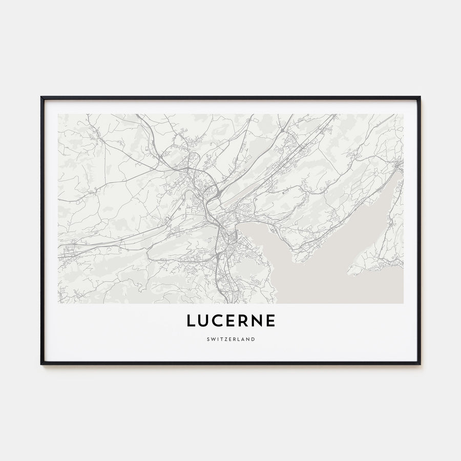 Lucerne Map Landscape Poster