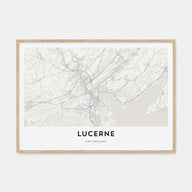 Lucerne Map Landscape Poster