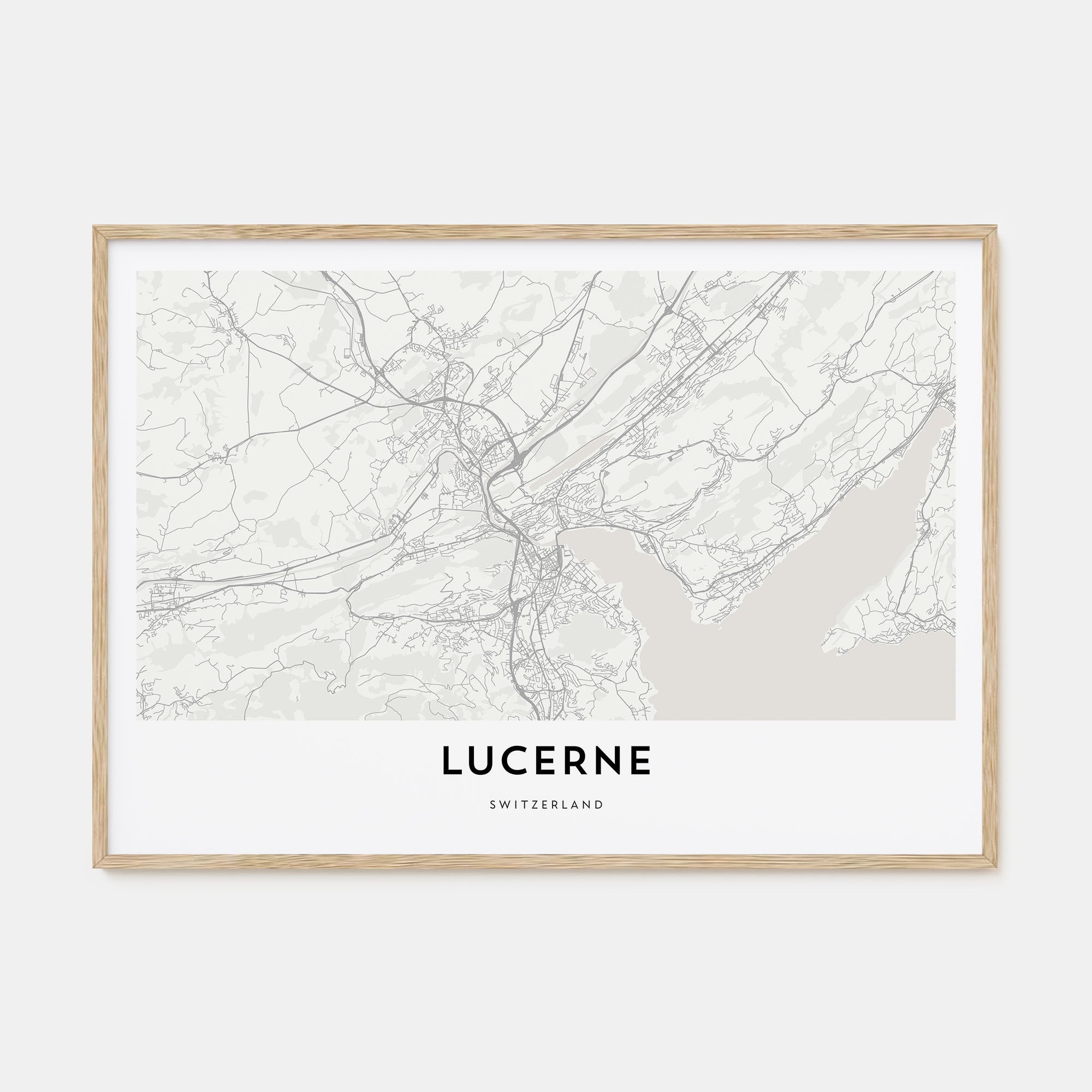 Lucerne Map Landscape Poster