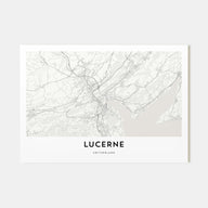 Lucerne Map Landscape Poster