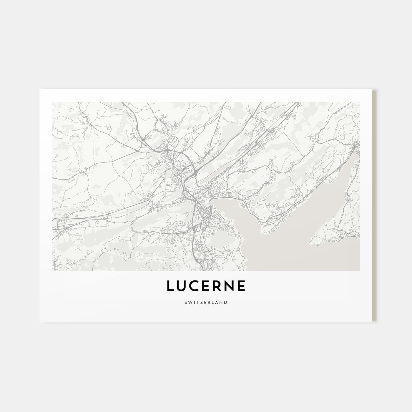 Lucerne Map Landscape Poster
