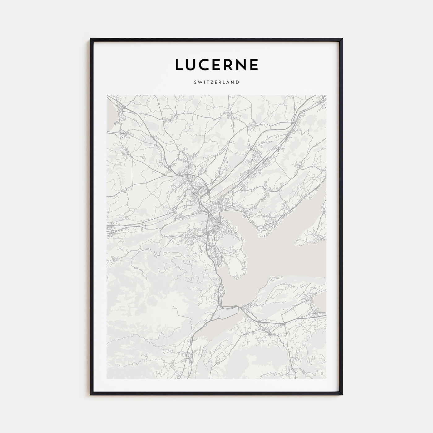 Lucerne Map Portrait Poster