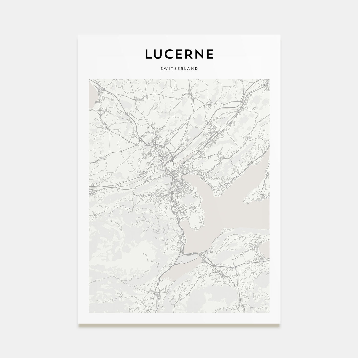 Lucerne Map Portrait Poster