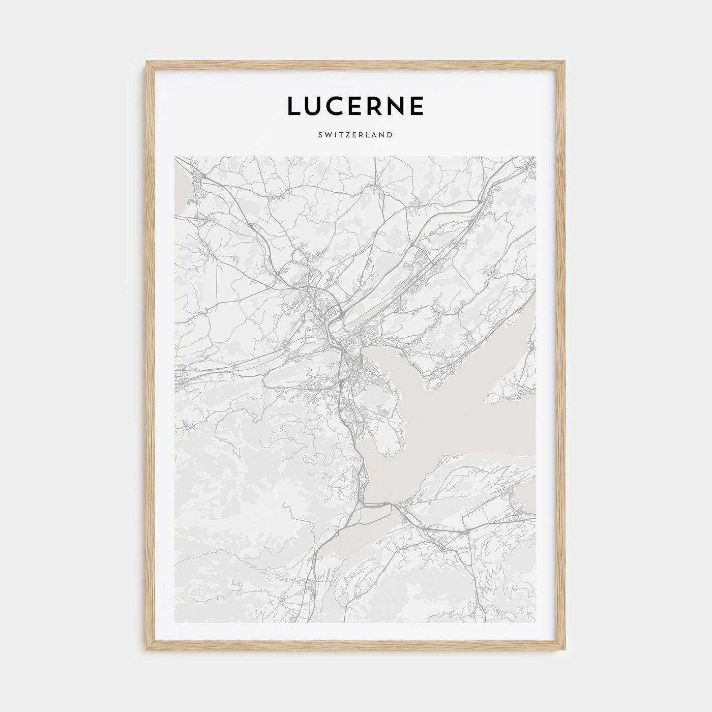 Lucerne Map Portrait Poster