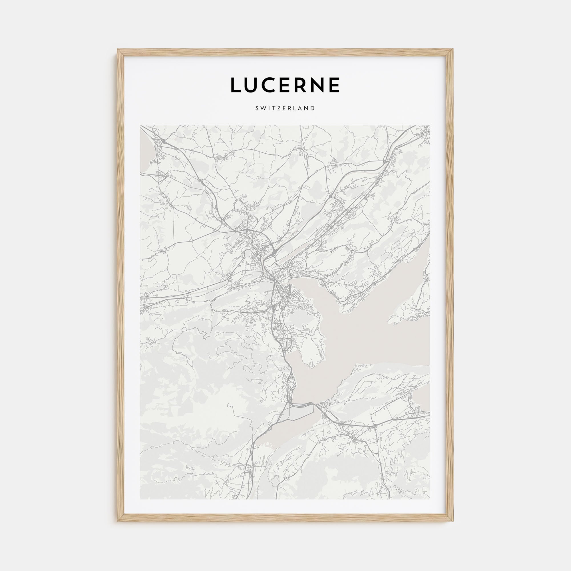 Lucerne Map Portrait Poster