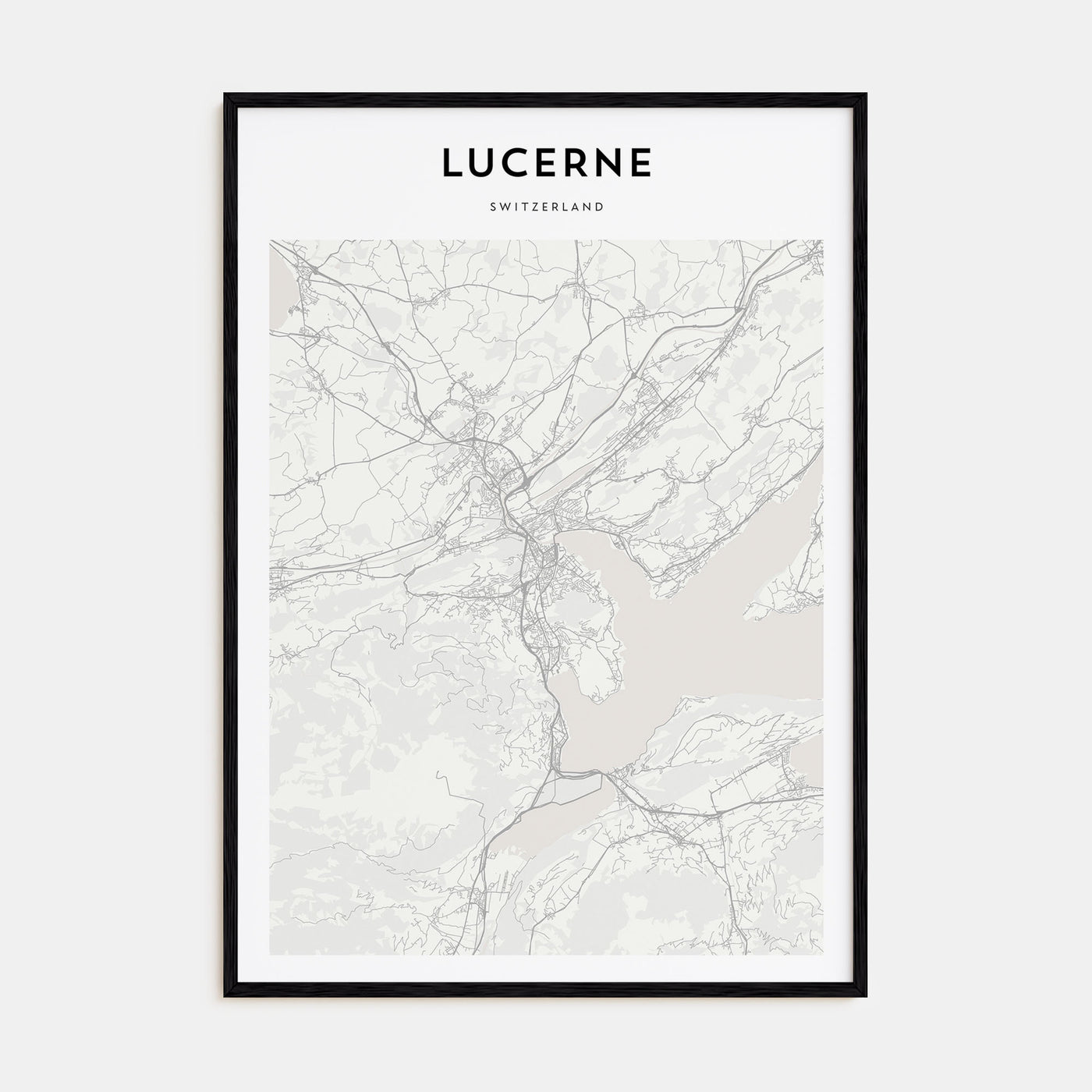 Lucerne Map Portrait Poster