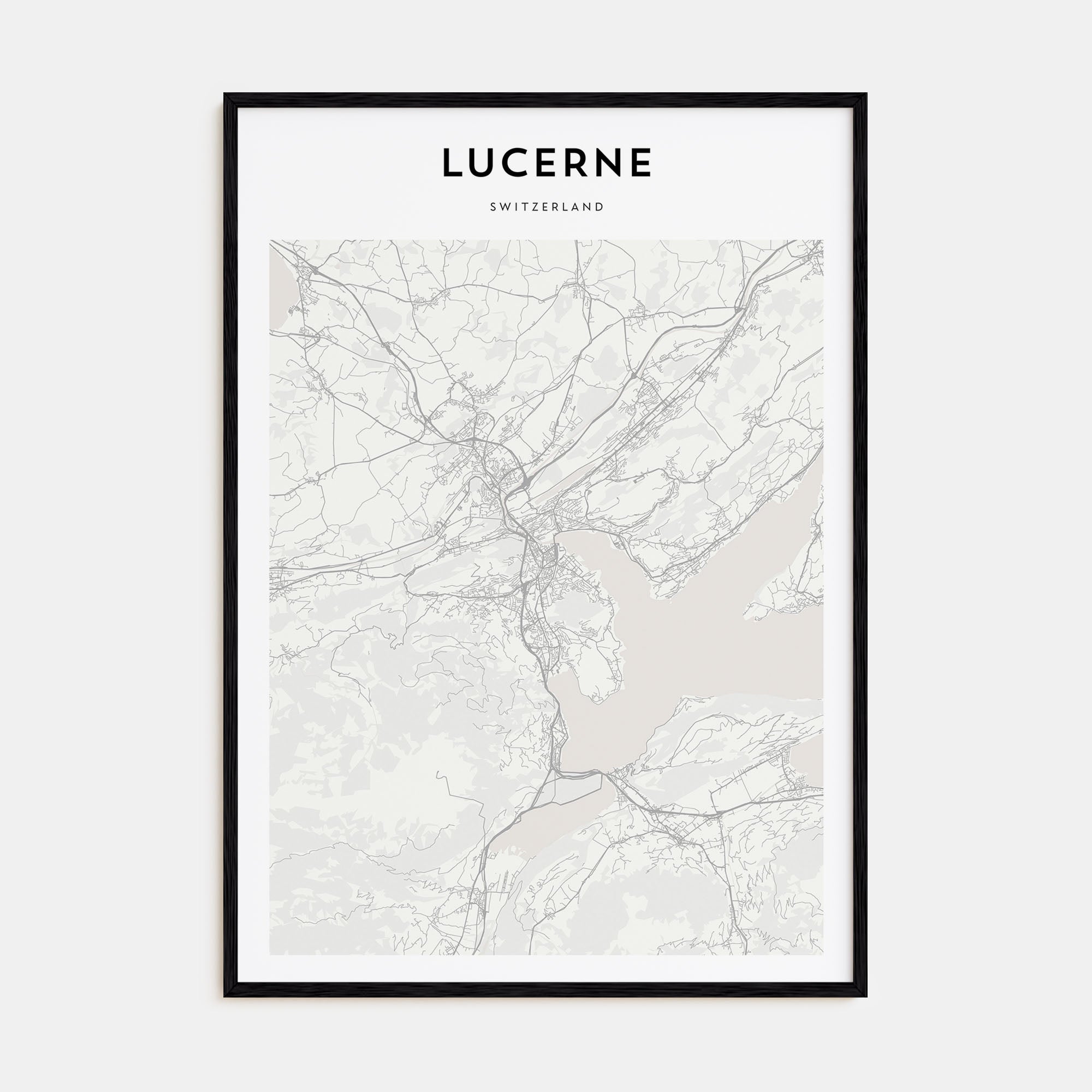 Lucerne Map Portrait Poster