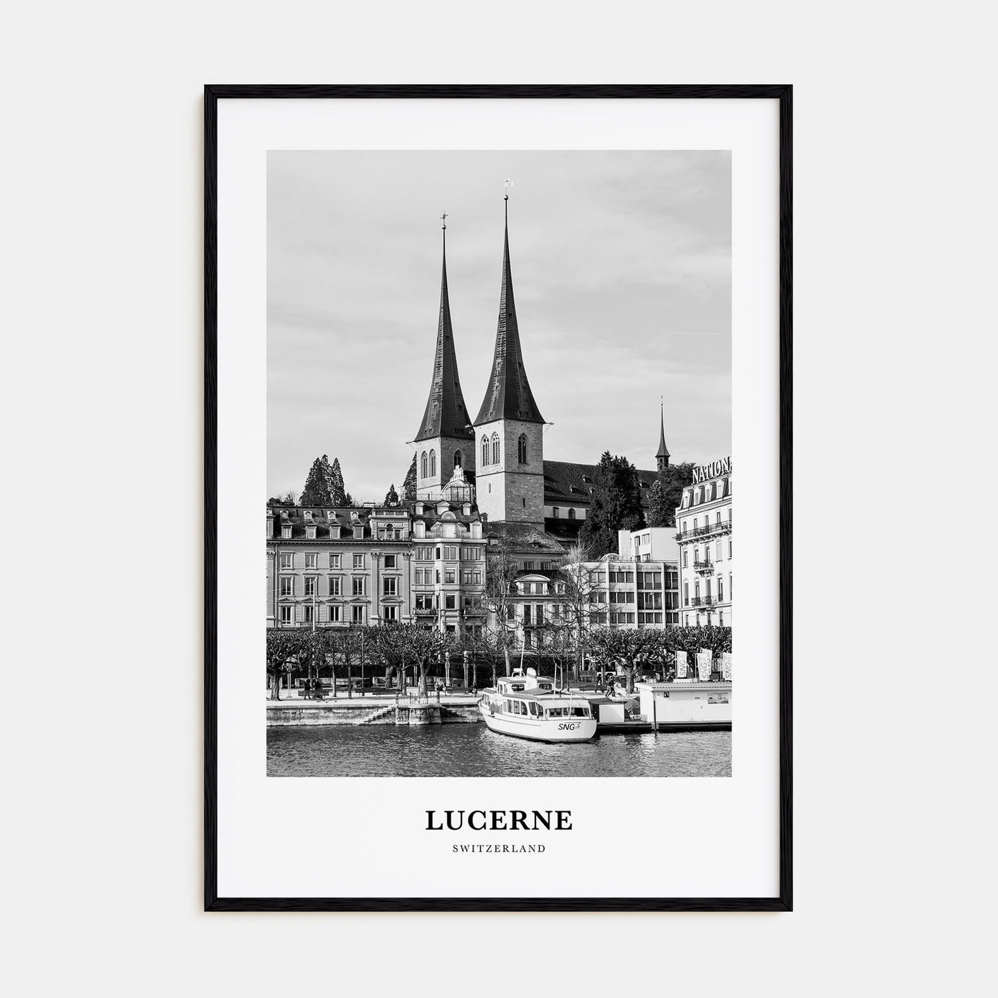 Lucerne Portrait B&W Poster
