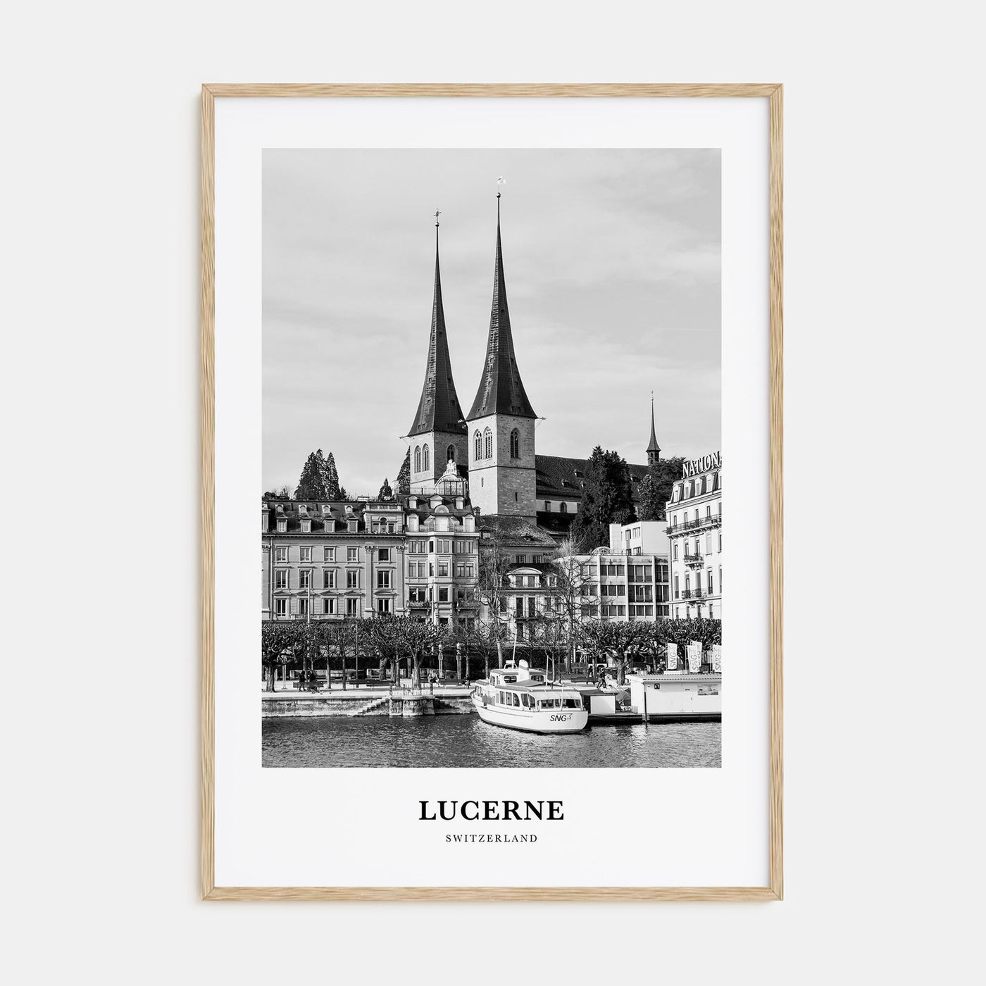 Lucerne Portrait B&W Poster