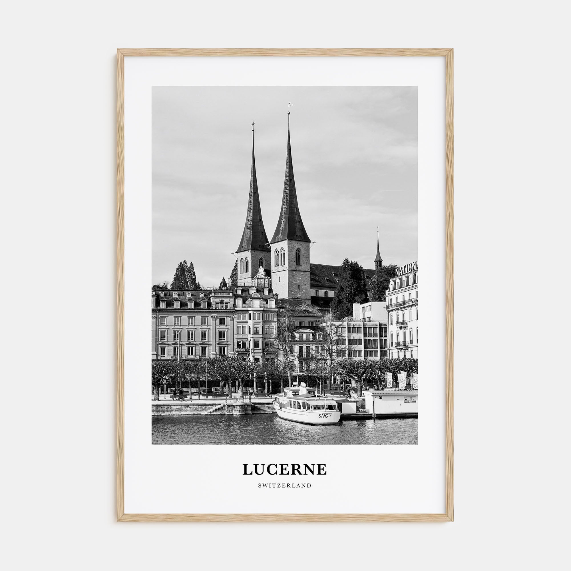 Lucerne Portrait B&W Poster