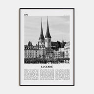Lucerne Travel B&W Poster