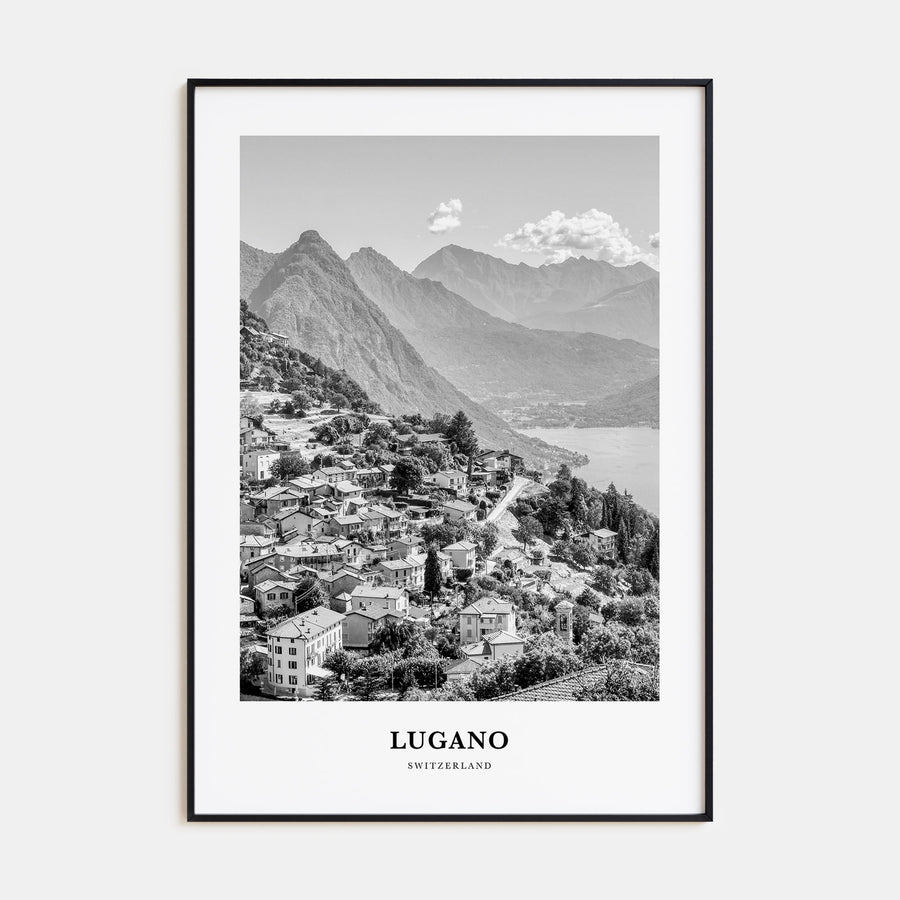 Lugano Portrait B&W Poster