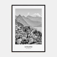 Lugano Portrait B&W Poster
