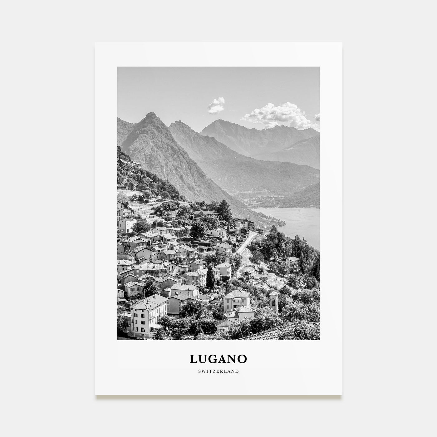 Lugano Portrait B&W Poster
